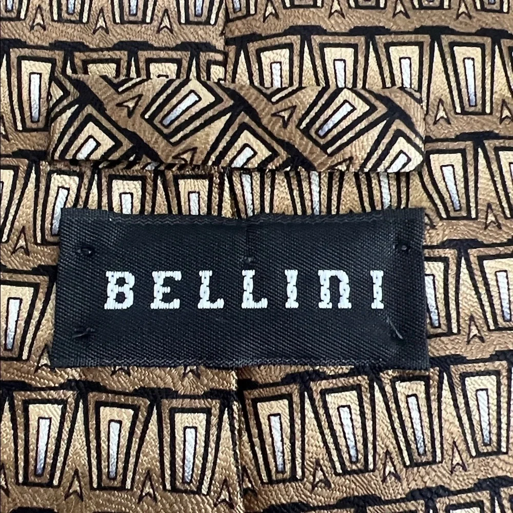 Bellini Silver Geometric Men's 👔 Tie